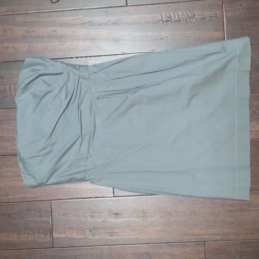 Strapless gray lined mini dress